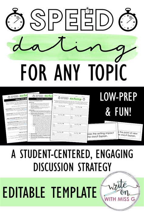 lesson plan speed dating